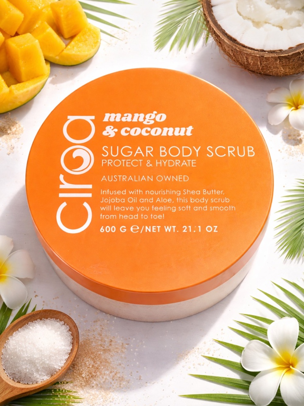 Ciroa Mango & Coconut Sugar Body Scrub 21.1oz